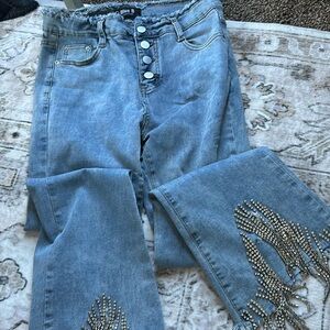 Blue B Collection bedazzled jeans